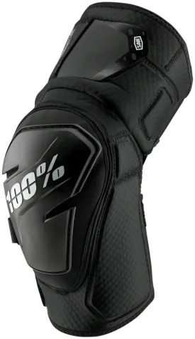 100% Fortis Knee Guards - Black, Large/X-Large Embossed Ventilated Padding