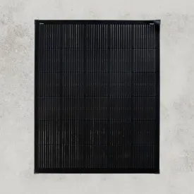 200W 12V Slimline Square Black Glass Solar Panel (20mm Frame)