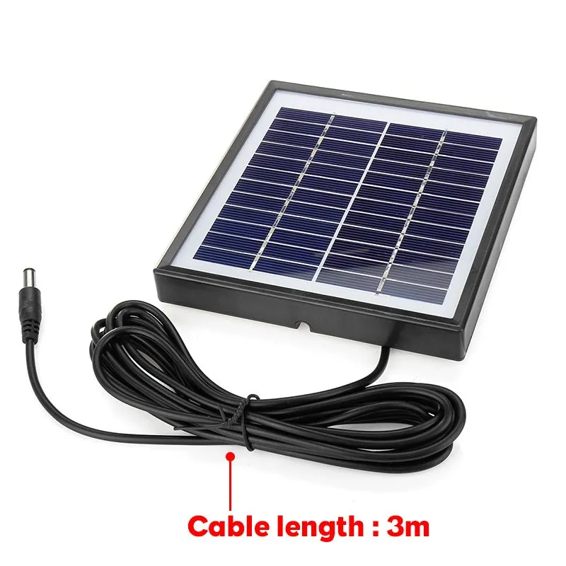 5W 12V Solar Panel Outdoor 3 Meter Cable Portable Solar Charger Pane Climbing Fast Charger Polysilicon Tablet Solar Generator