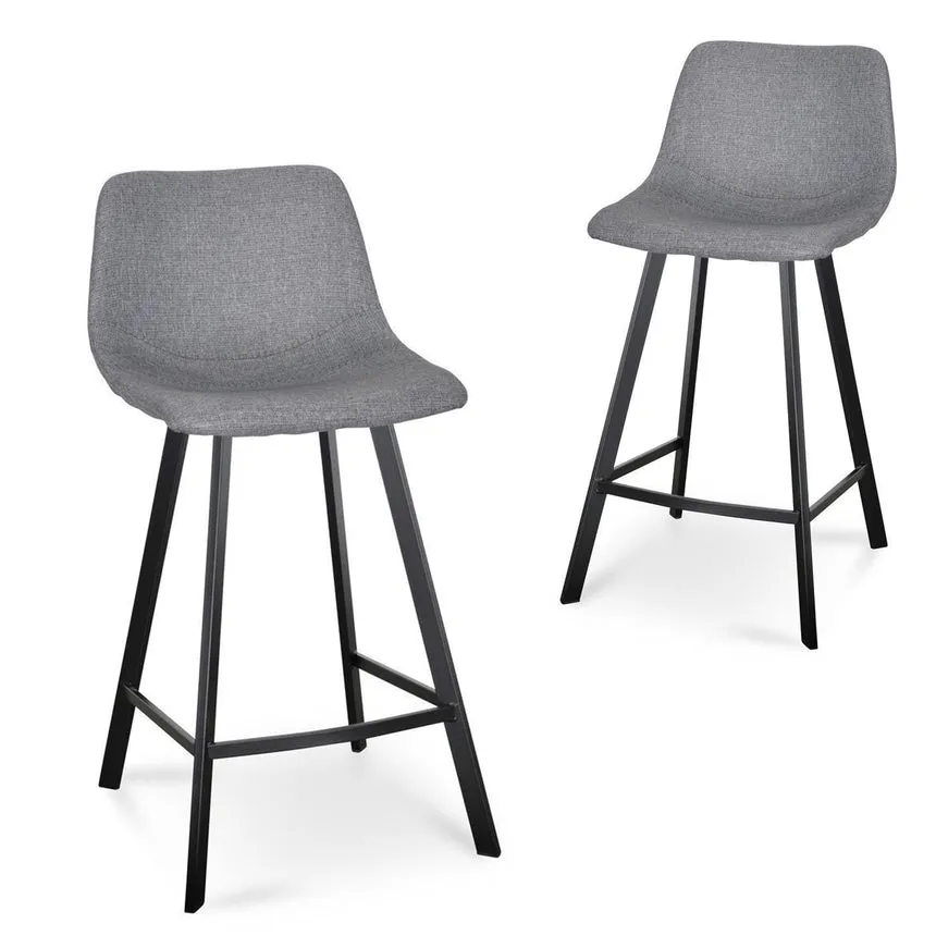 65cm Bar Stool - Dark Grey (Set of 2)