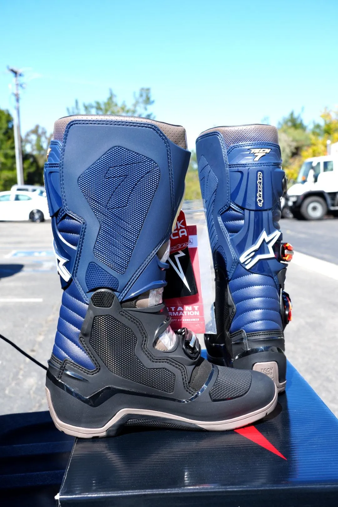 Alpinestars Tech 7 Enduro Drystar Boots - Black Night/Navy/Warm Gray - CLOSEOUT