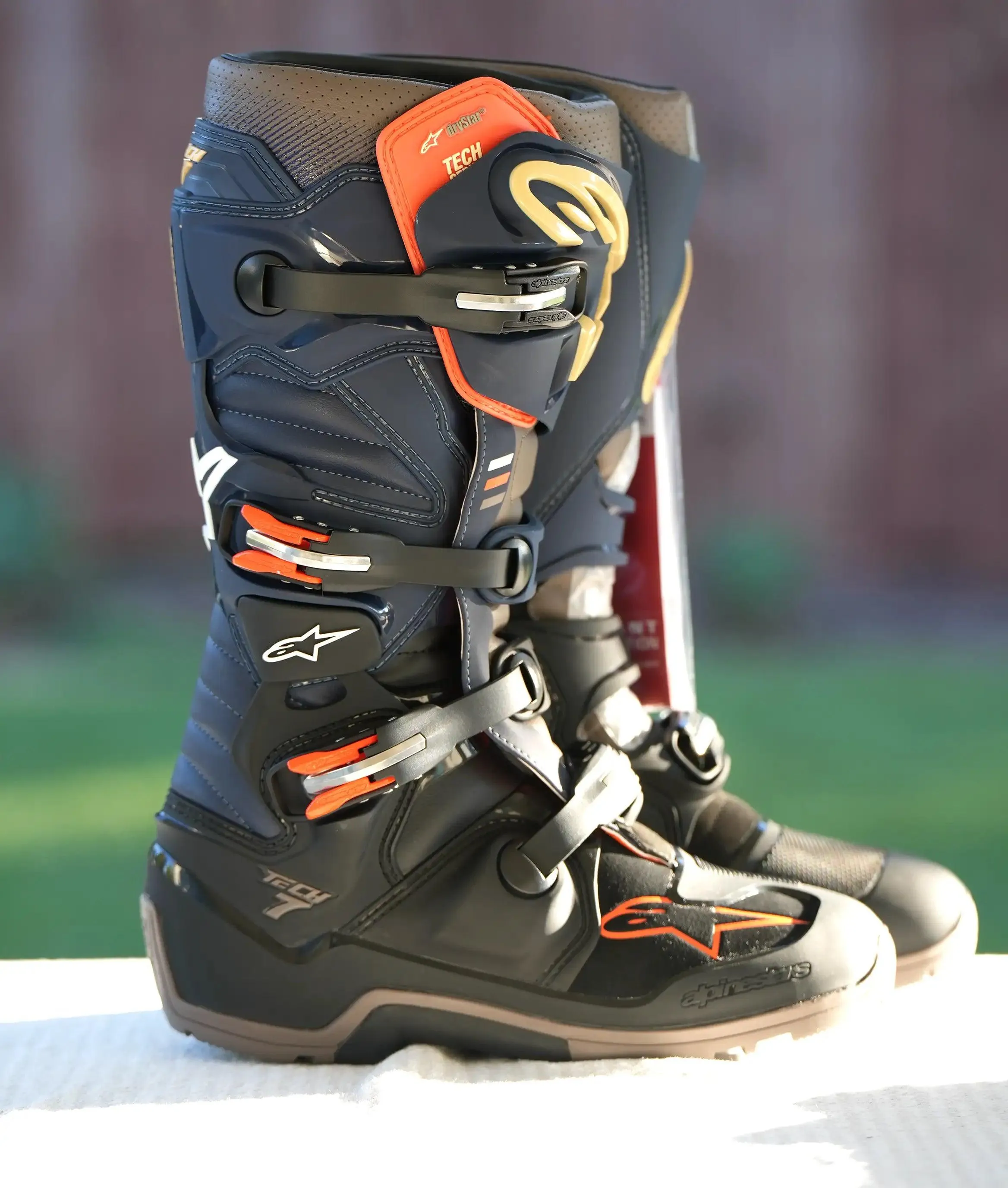 Alpinestars Tech 7 Enduro Drystar Boots - Black Night/Navy/Warm Gray - CLOSEOUT