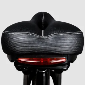 Bicycle Seat With Taillights With Light Mountain Bike Bicycle Saddle Seat Cushion(Black)