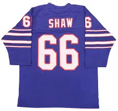 Billy Shaw Buffalo Bills Long Sleeve Vintage Style Throwback Football Jersey