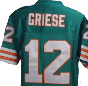 Bob Griese Miami Dolphins Throwback Football Jersey