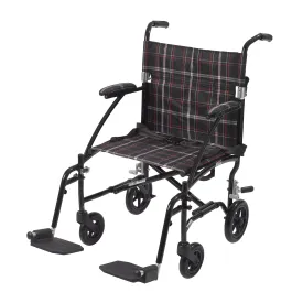 Drive Medical dfl19-blk Fly Lite Ultra Lightweight Transport Wheelchair, Black