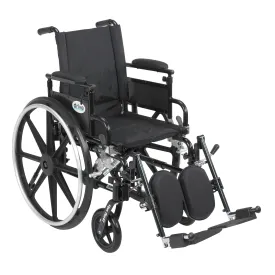 Drive Medical pla420fbdaarad-elr Viper Plus GT Wheelchair with Flip Back Removable Adjustable Desk Arms, Elevating Leg Rests, 20" Seat