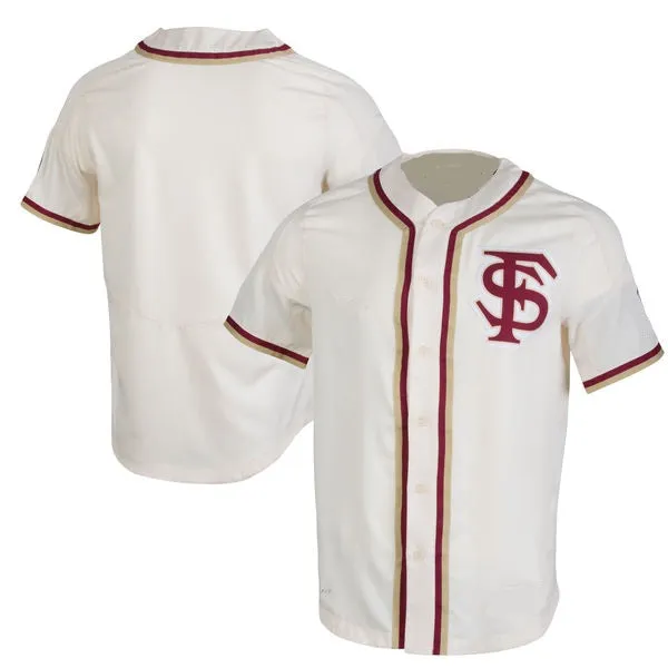 Florida State Seminoles Customizable College Style Baseball Jersey - 2 Styles Available