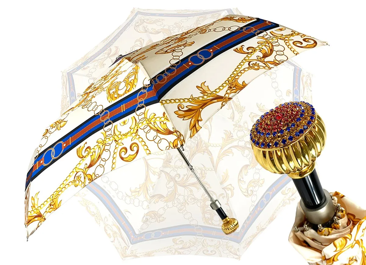 il Marchesato Chains Print Women's Folding Umbrella