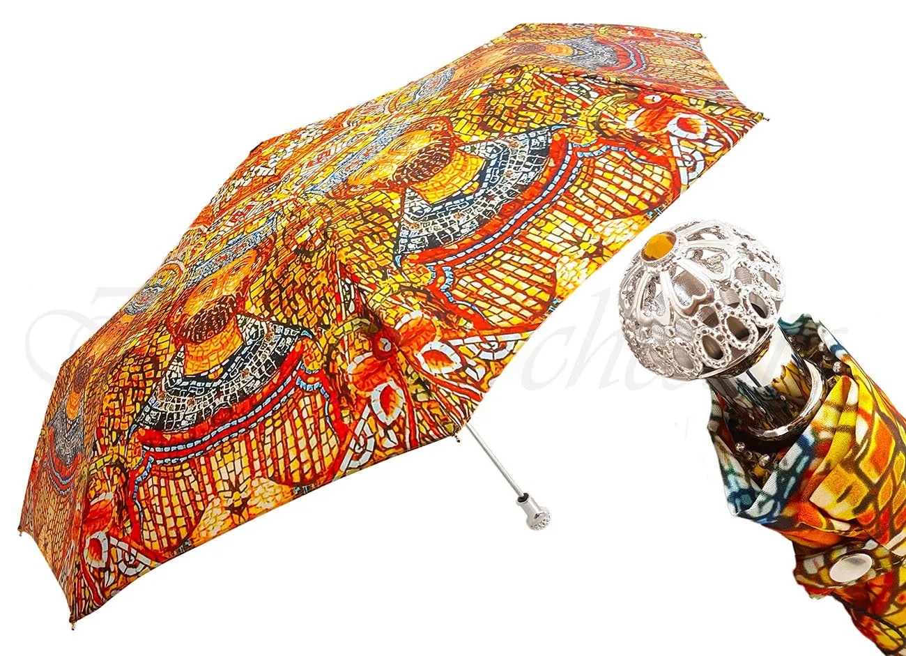 il Marchesato Women's Folding Umbrella - Byzantine Design