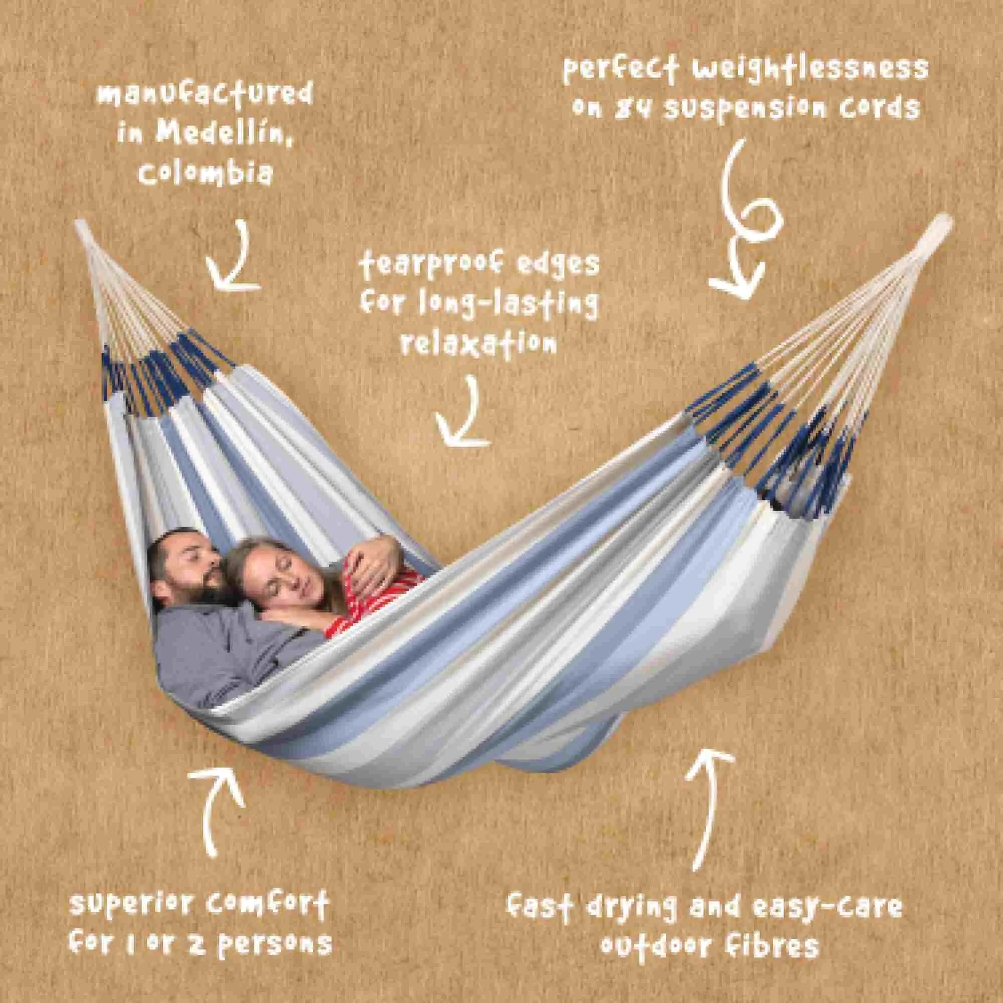 LA SIESTA Brisa Kingsize Classic Swing Hammock (W 180 cm)