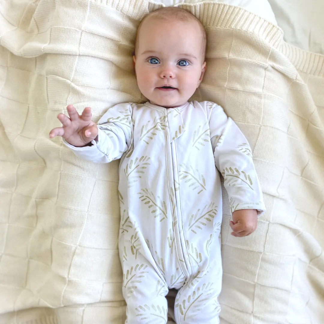 Long Zippy Romper (Gold Fern)