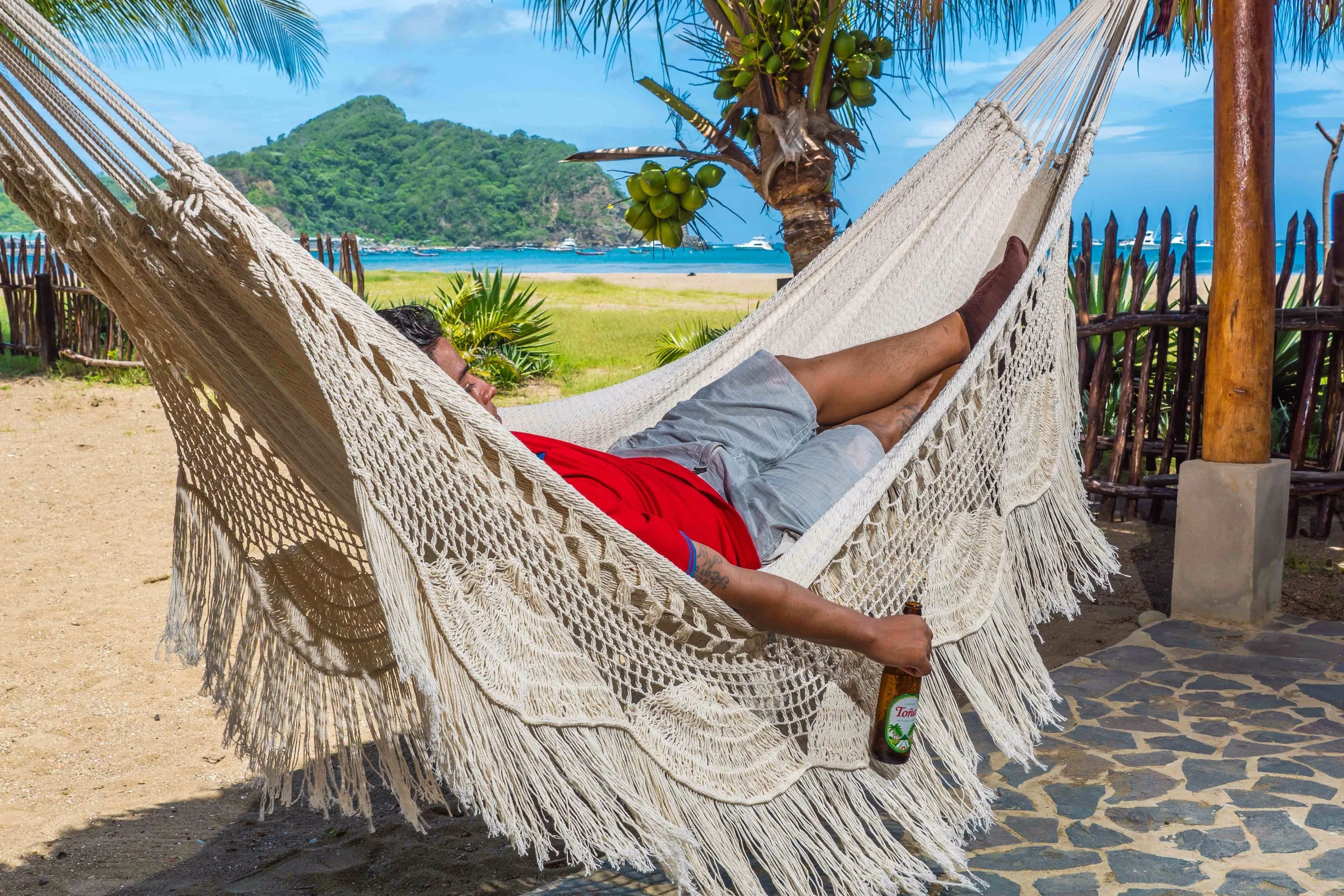 Macrame Hammock, Mayan Double Hammock Indoor/Outdoor Cotton Hammock - Mission Hammocks