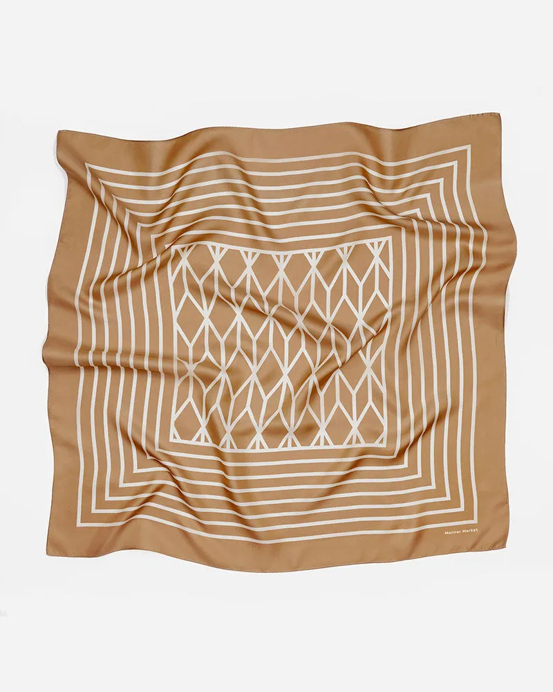 Manner Market - The Agnes Silk Bandana in Beige