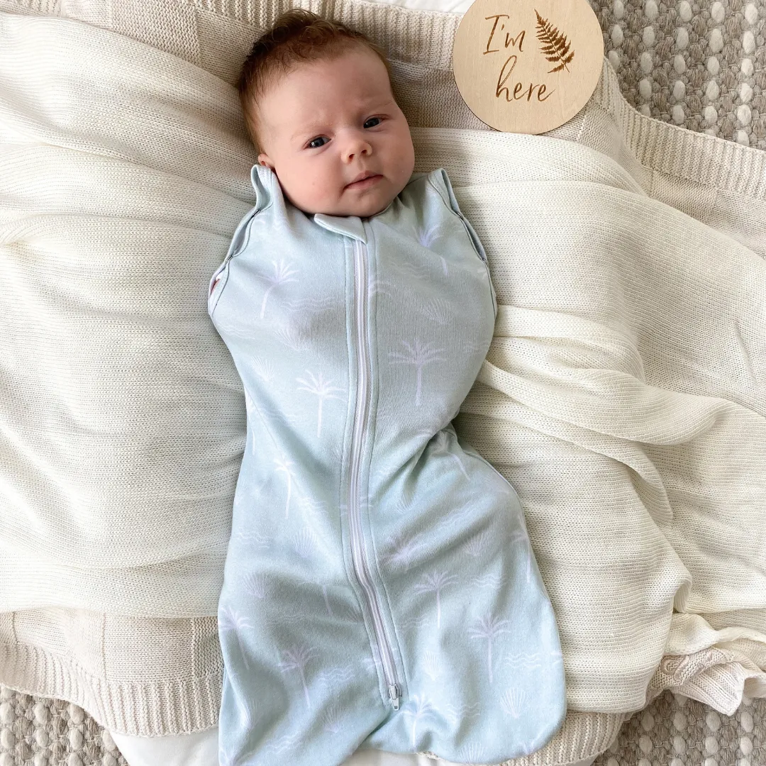 Newborn Sleeping Bag 1.0 TOG (Sage Palm)