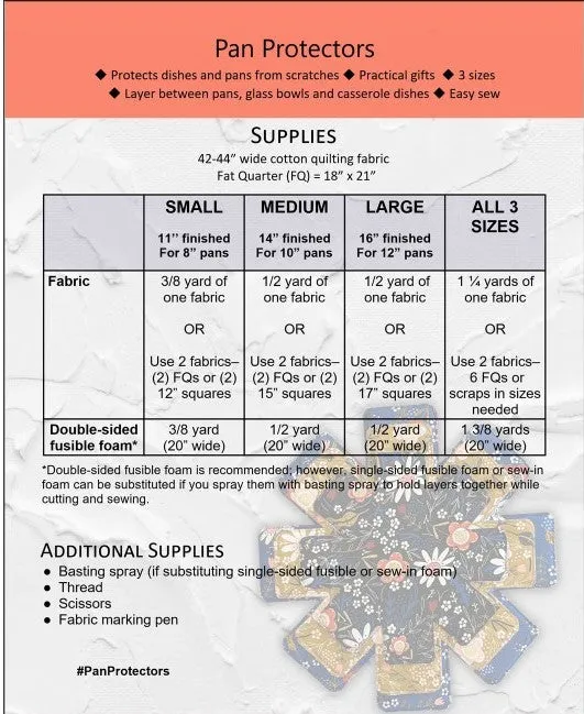 Pan Protectors Pattern