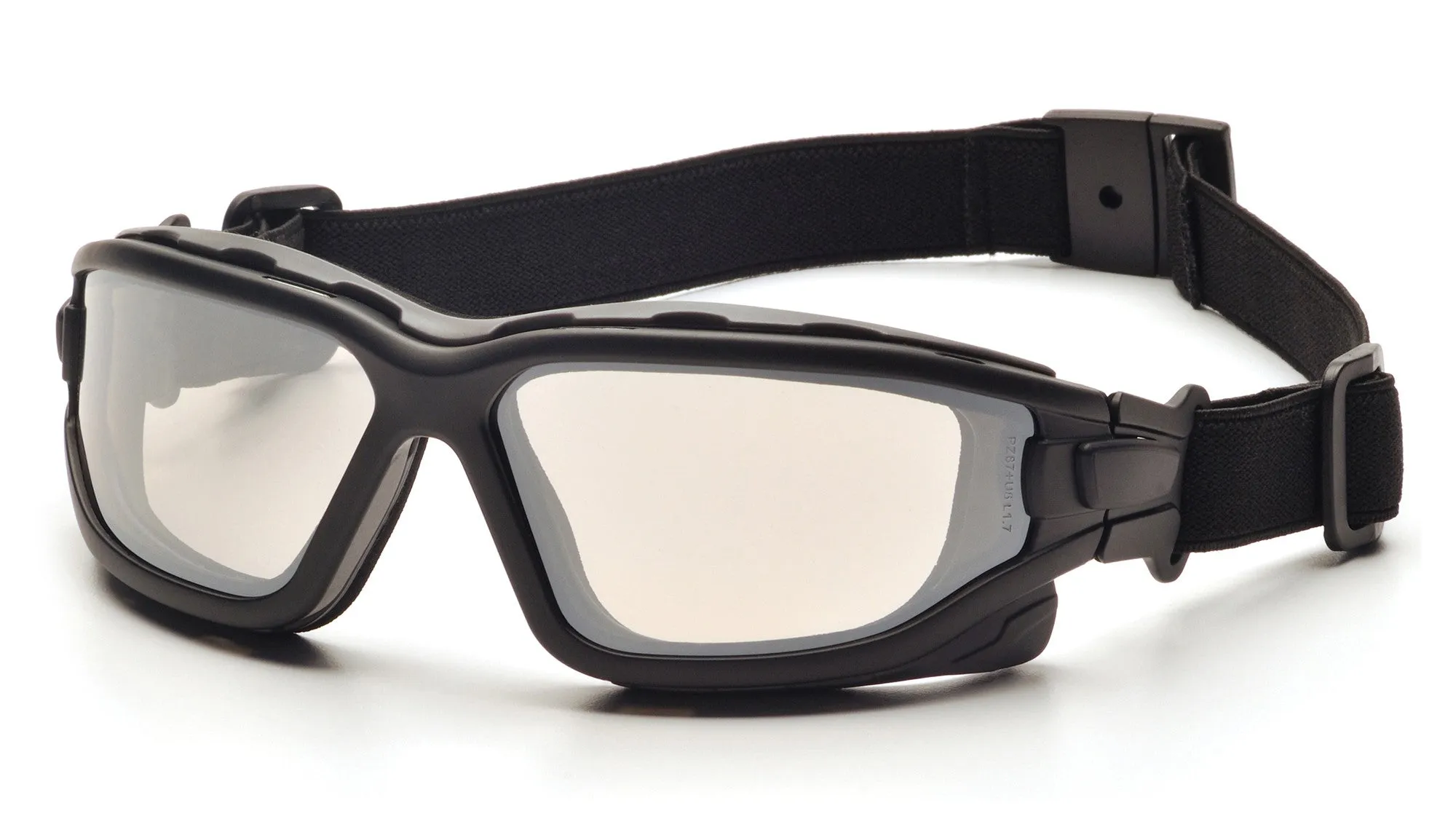 Pyramex SB7080SDNT I-Force Slim Black Goggles W/ Indoor/Outdoor Mirror Anti-Fog Lens (12 each)