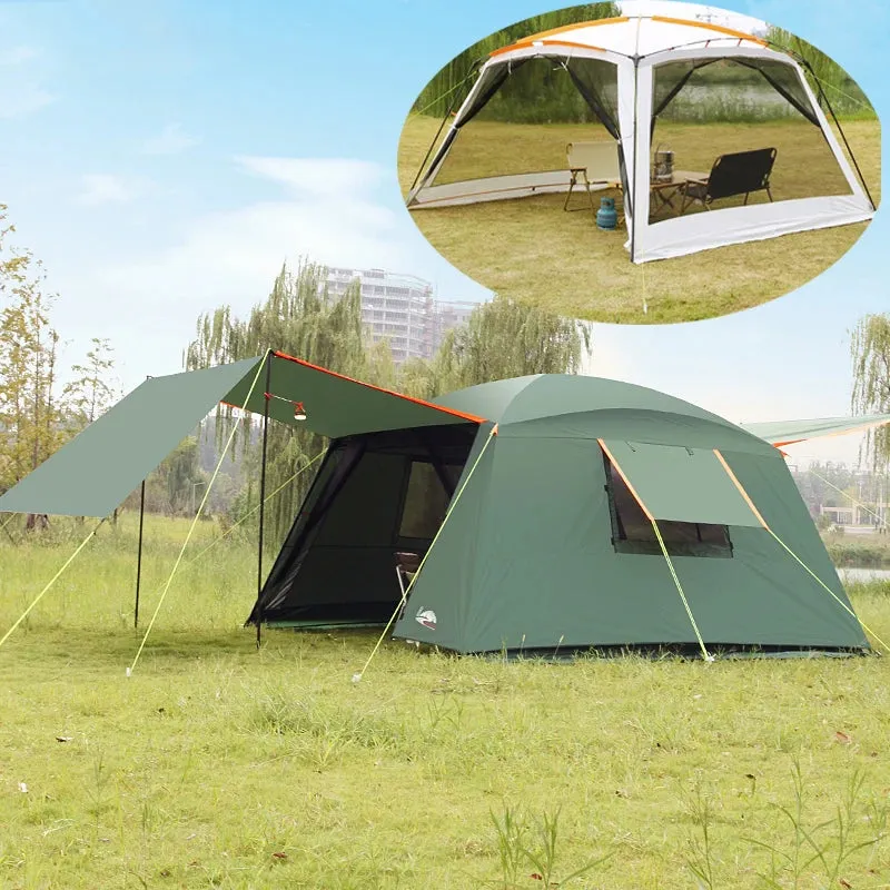 Rainproof Outdoor Camping Tent, 4 Season, Sunscreen, Anti-Mosquito, Rainproof, Big Space, Multifunctional Sun Shelter