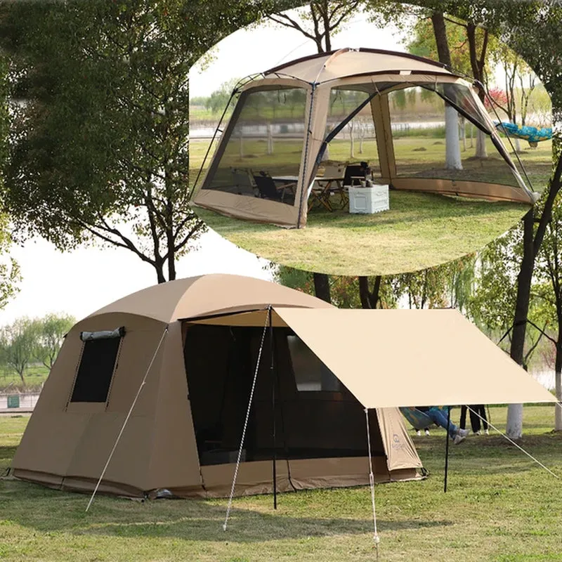 Rainproof Outdoor Camping Tent, 4 Season, Sunscreen, Anti-Mosquito, Rainproof, Big Space, Multifunctional Sun Shelter