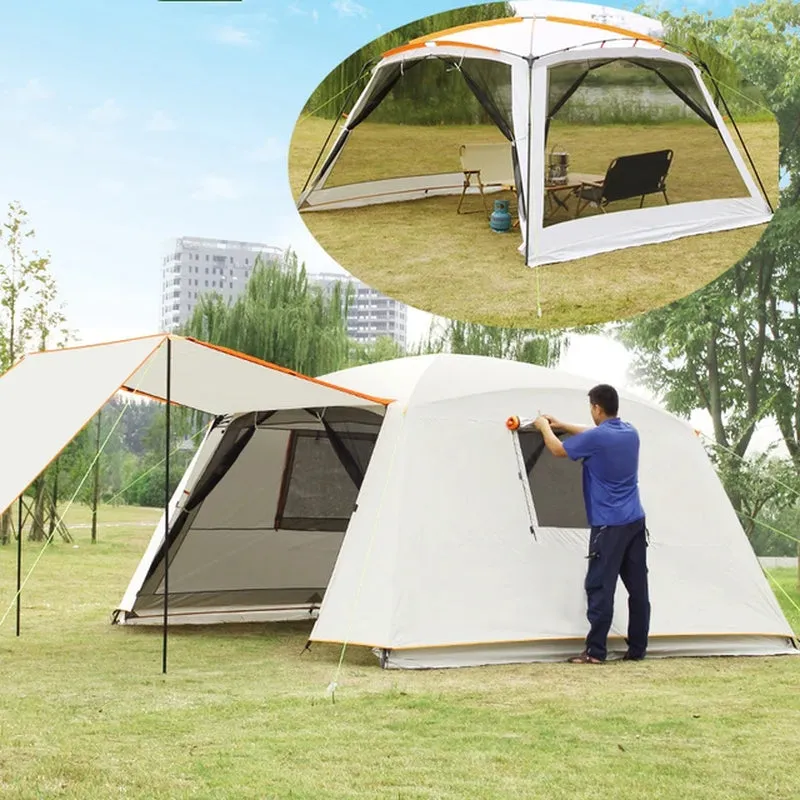 Rainproof Outdoor Camping Tent, 4 Season, Sunscreen, Anti-Mosquito, Rainproof, Big Space, Multifunctional Sun Shelter