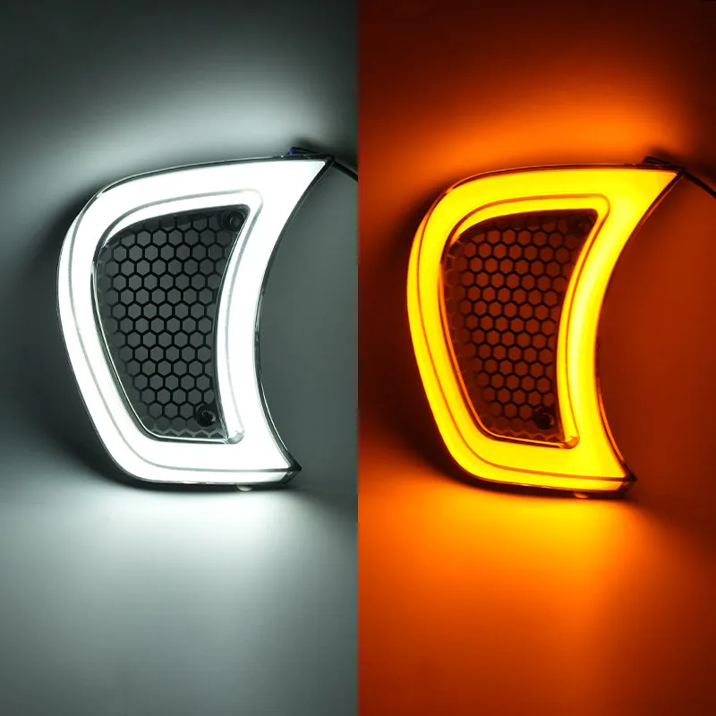 Road Glide Vent Insert LED Halo Lights with DRL and Turn Signals for Harley Davidson