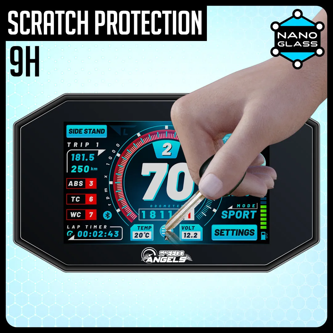 Speedo Angels Ducati Panigale V4 18 , Streetfighter V4 20 , Multistrada V4 21   Nano Glass Dashboard Screen Protector 2xUltraClear (SADU13NG2)