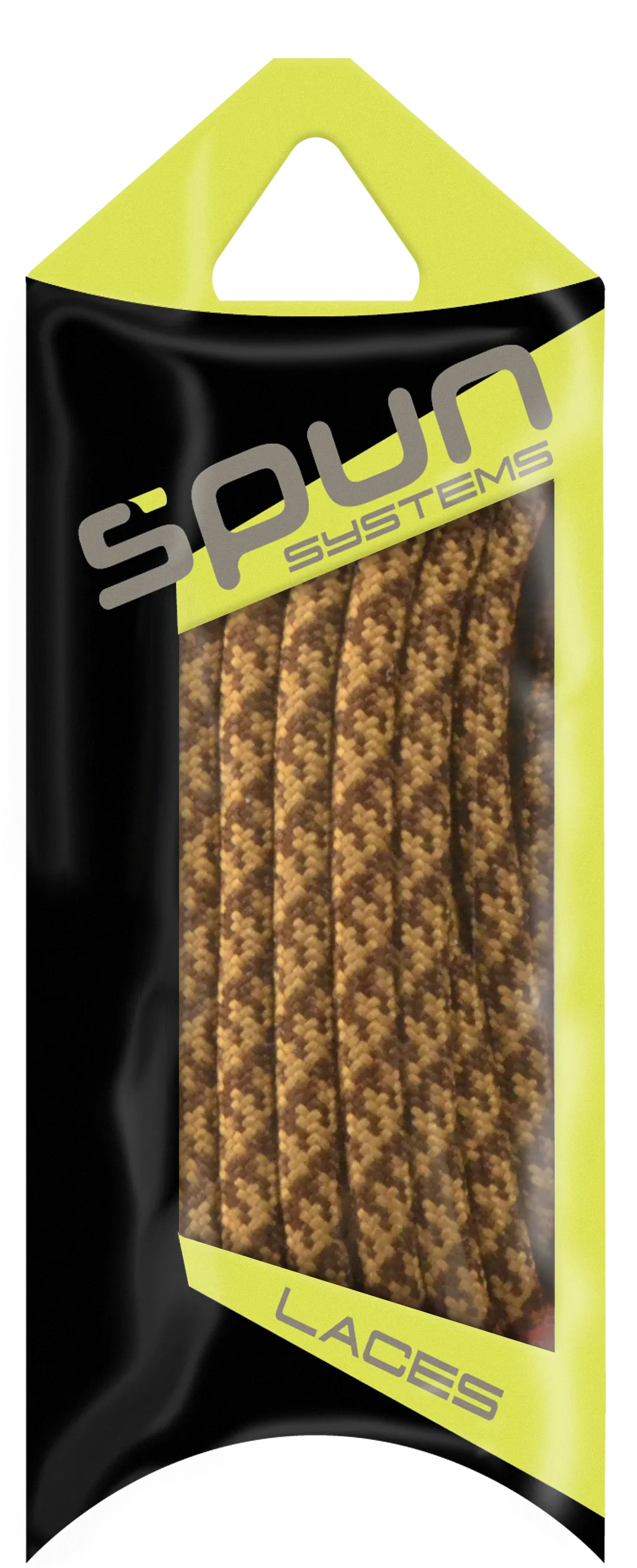 Spun™ Round Houndstooth ShoeLaces - Chocolate & Dk Tan