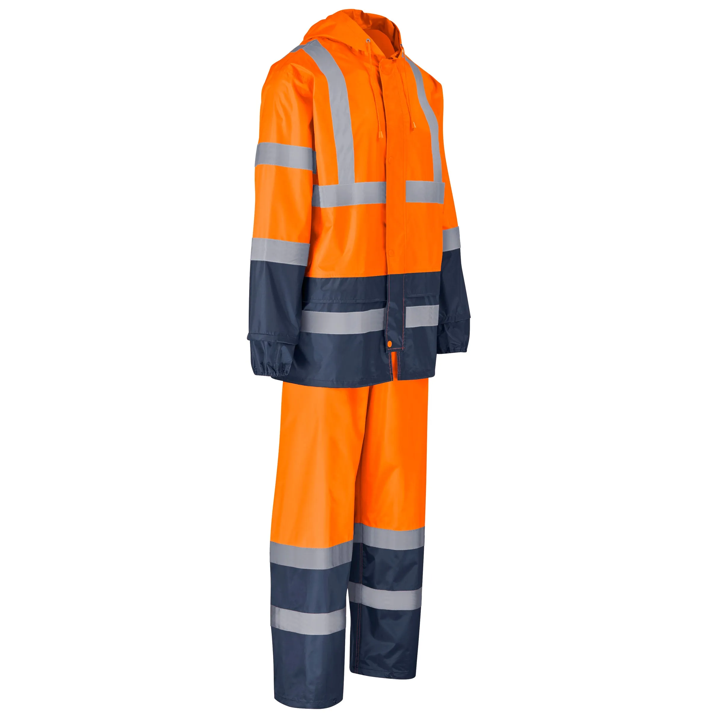 Torrent Two-Tone Hi-Vis Reflective Rubberised Polyester/Pvc Rainsuit