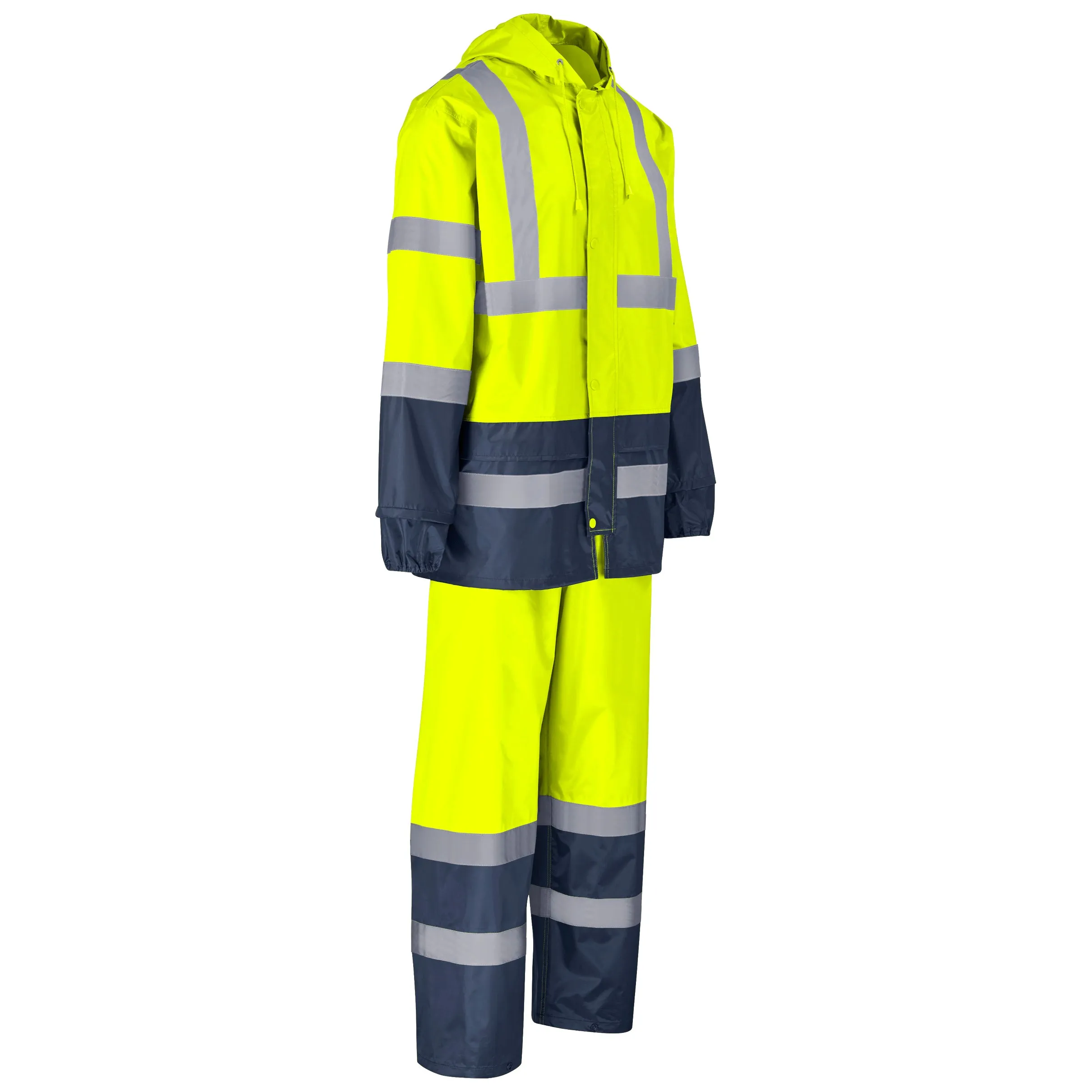 Torrent Two-Tone Hi-Vis Reflective Rubberised Polyester/Pvc Rainsuit